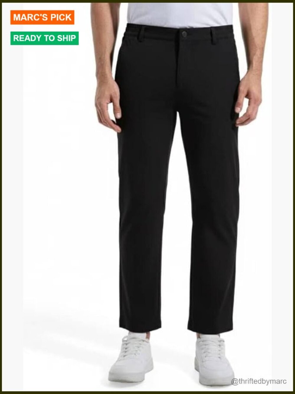 Men's 27" Inseam Hybrid Pants Stretch Golf Chino Travel Casual